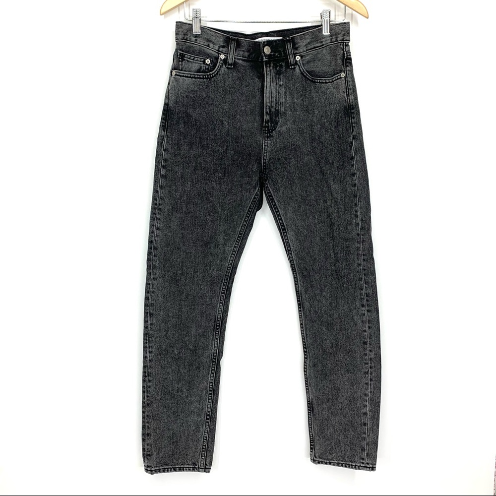 Calvin Klein Jeans Light Black High Rise Straight Slim Leg 100% Cotton Size 27